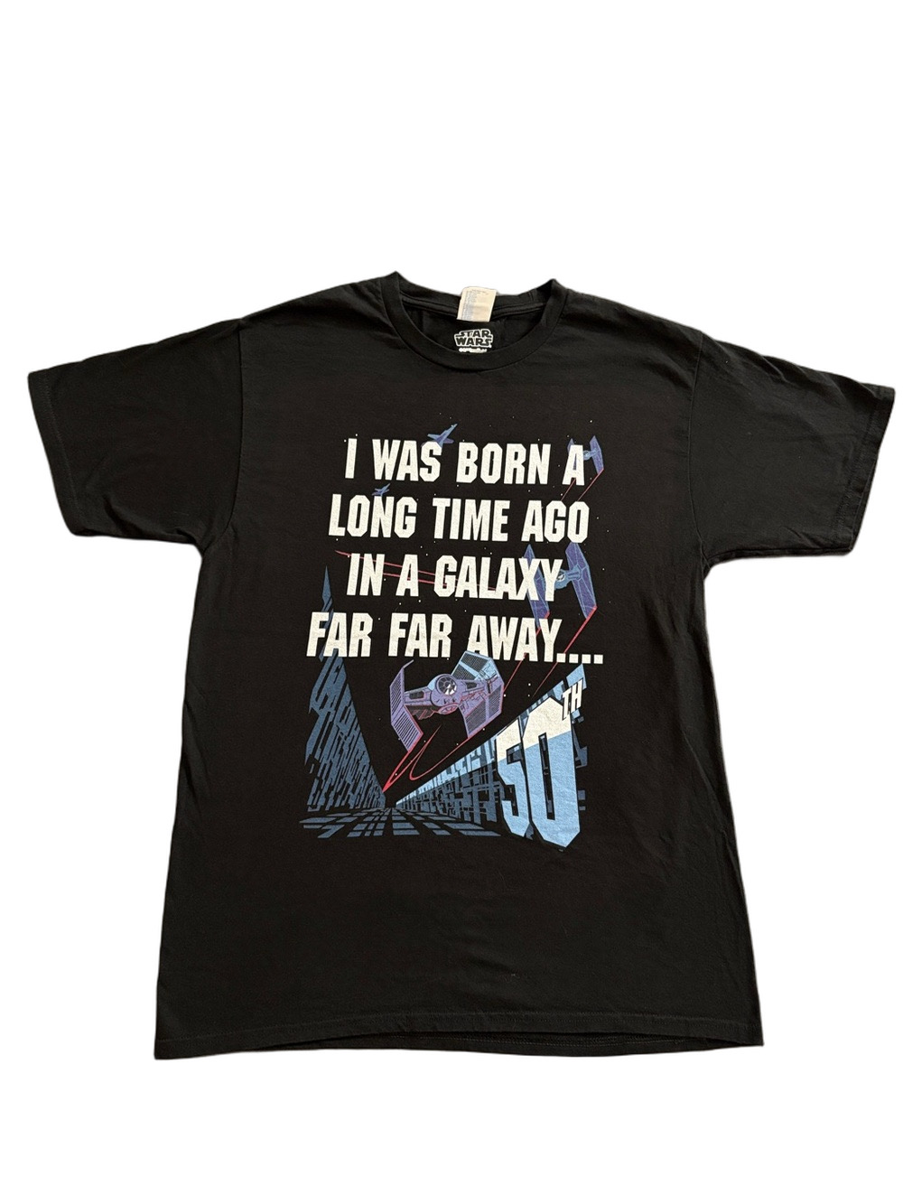 Star Wars 50th Birthday Graphic T Shirt I Was Born A Long Time Ago Men’s M